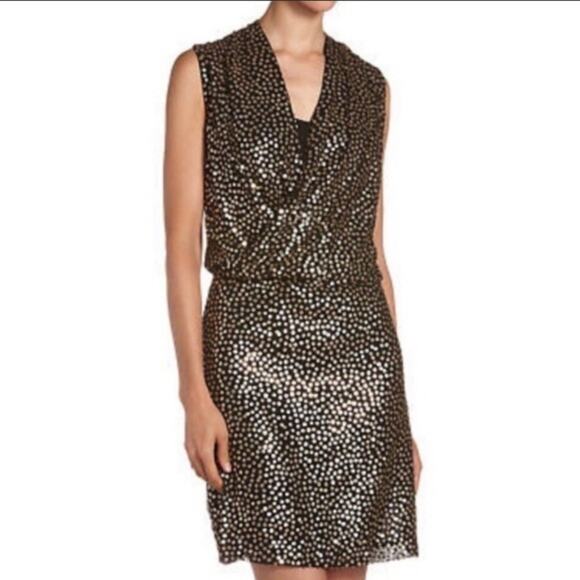 Diane Von Furstenberg Issie gold sequin dress - Picture 1 of 10